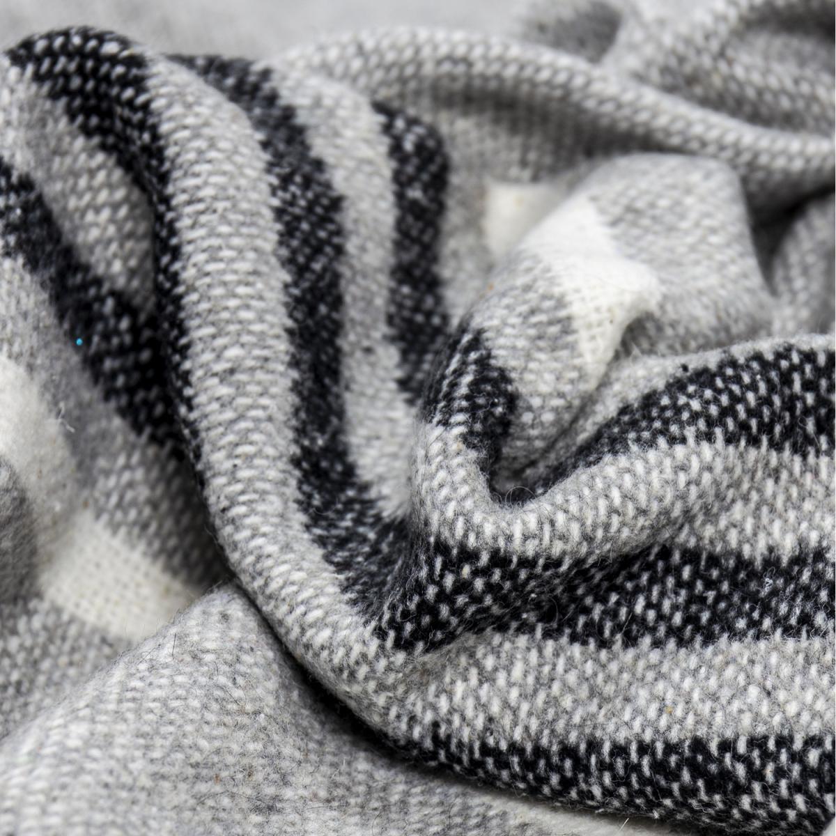 Richmond Reclaimed Wool Throw  - Grey – image 2