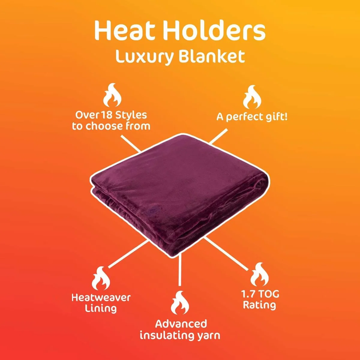 Extra Soft Fleece Thermal Giant Blanket - 270cm X 240cm - Violet – image 4