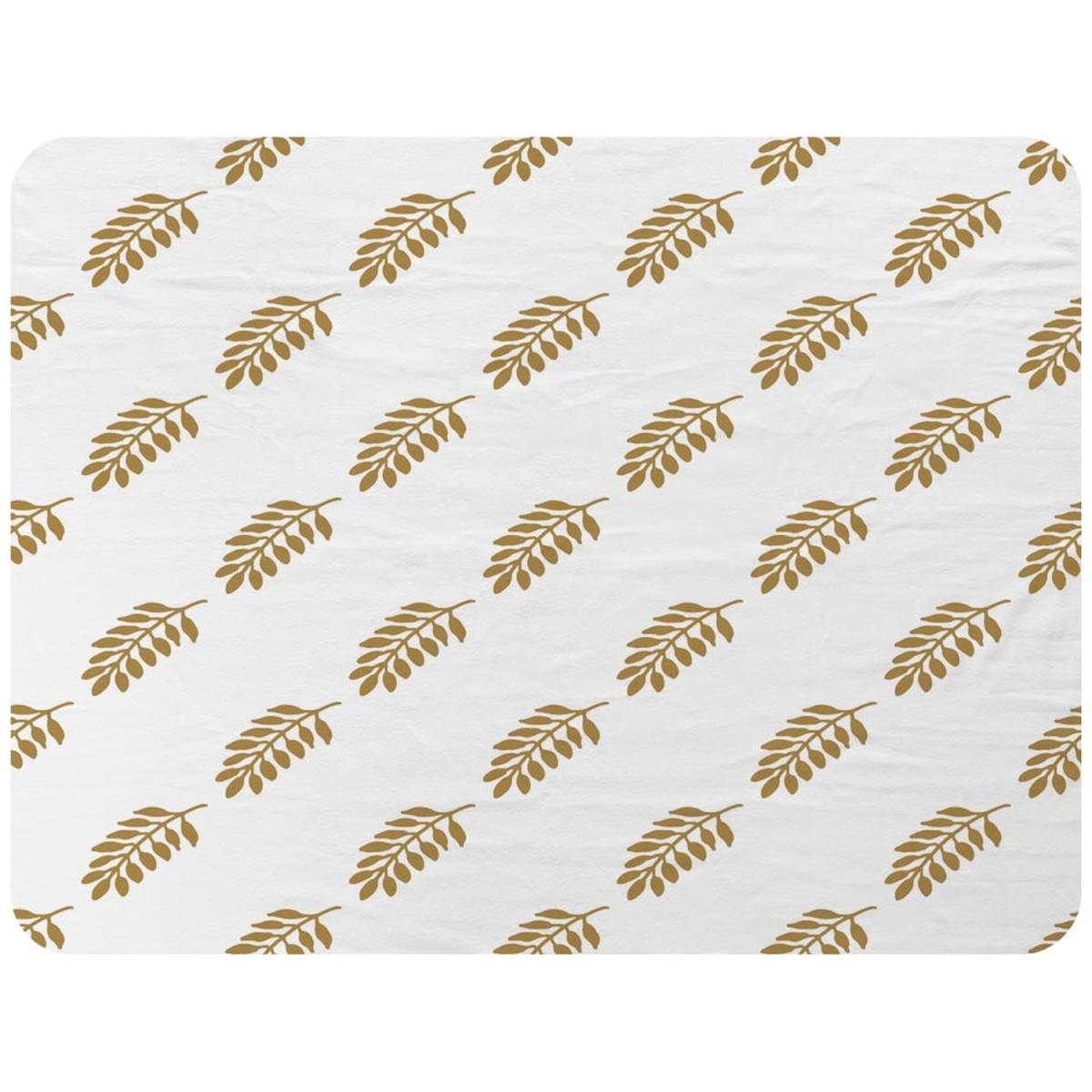 Gold Leaf Pattern Blanket - Gold – image 2
