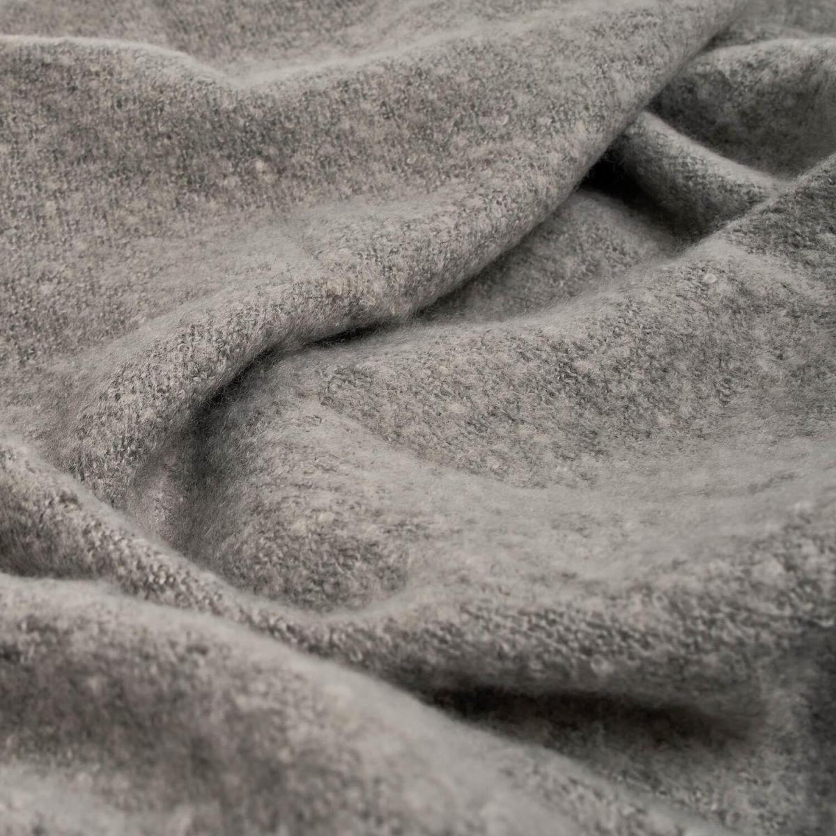 Highams Teased Wool Soft Knit Tassel Fleece Blanket Throw - Silver / 200cm – image 3