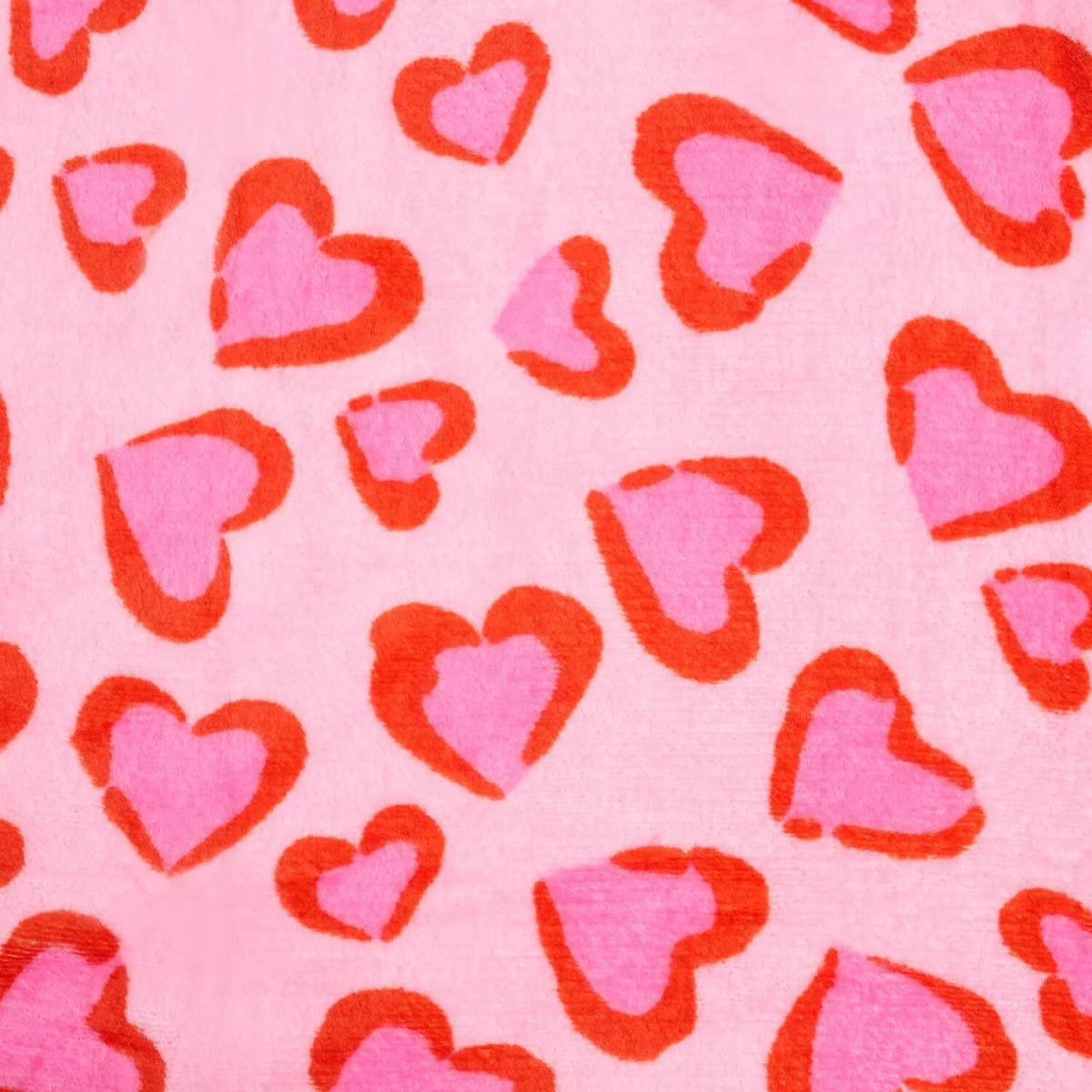 OHS Heart Leopard Print Fleece Throw - Pink/Red – image 6