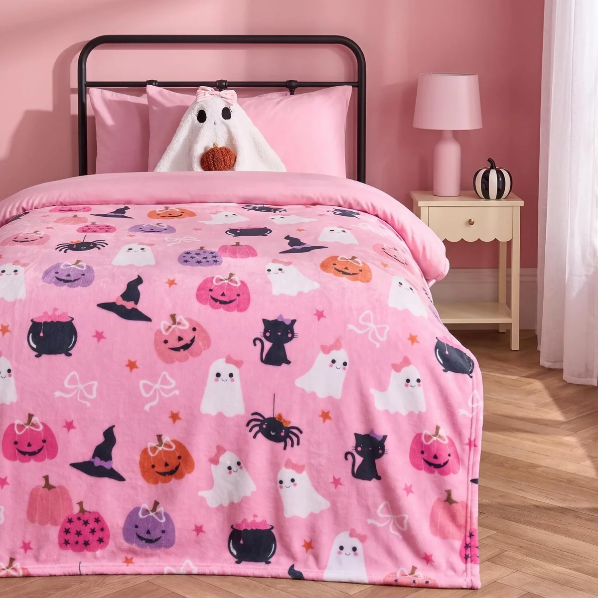 OHS Girl Ghost Fleece Throw - Pink – image 2