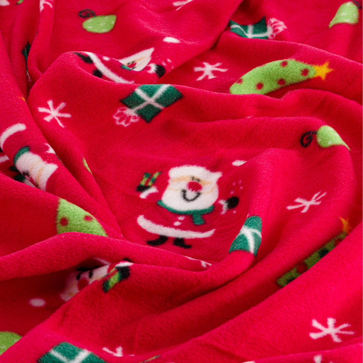 Christmas Fleece Throw - Red / Santa – image 2