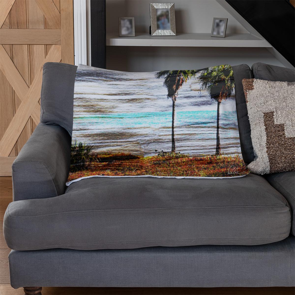 SB Palm Blanket - Blue – image 3