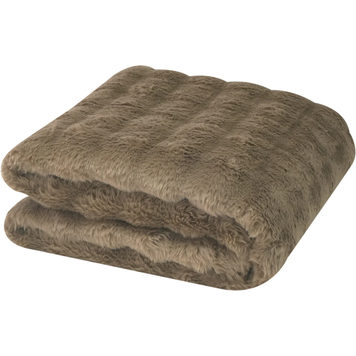 Electric Faux Fur Heated Throw - Mocha – image 2