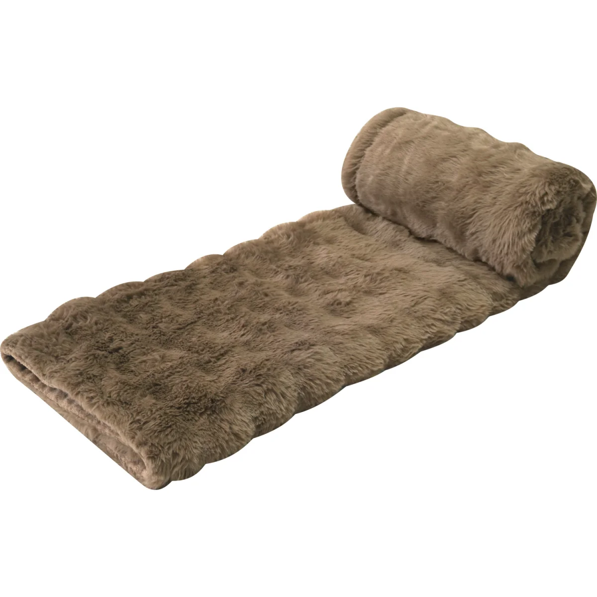 Electric Faux Fur Heated Throw - Mocha – image 5