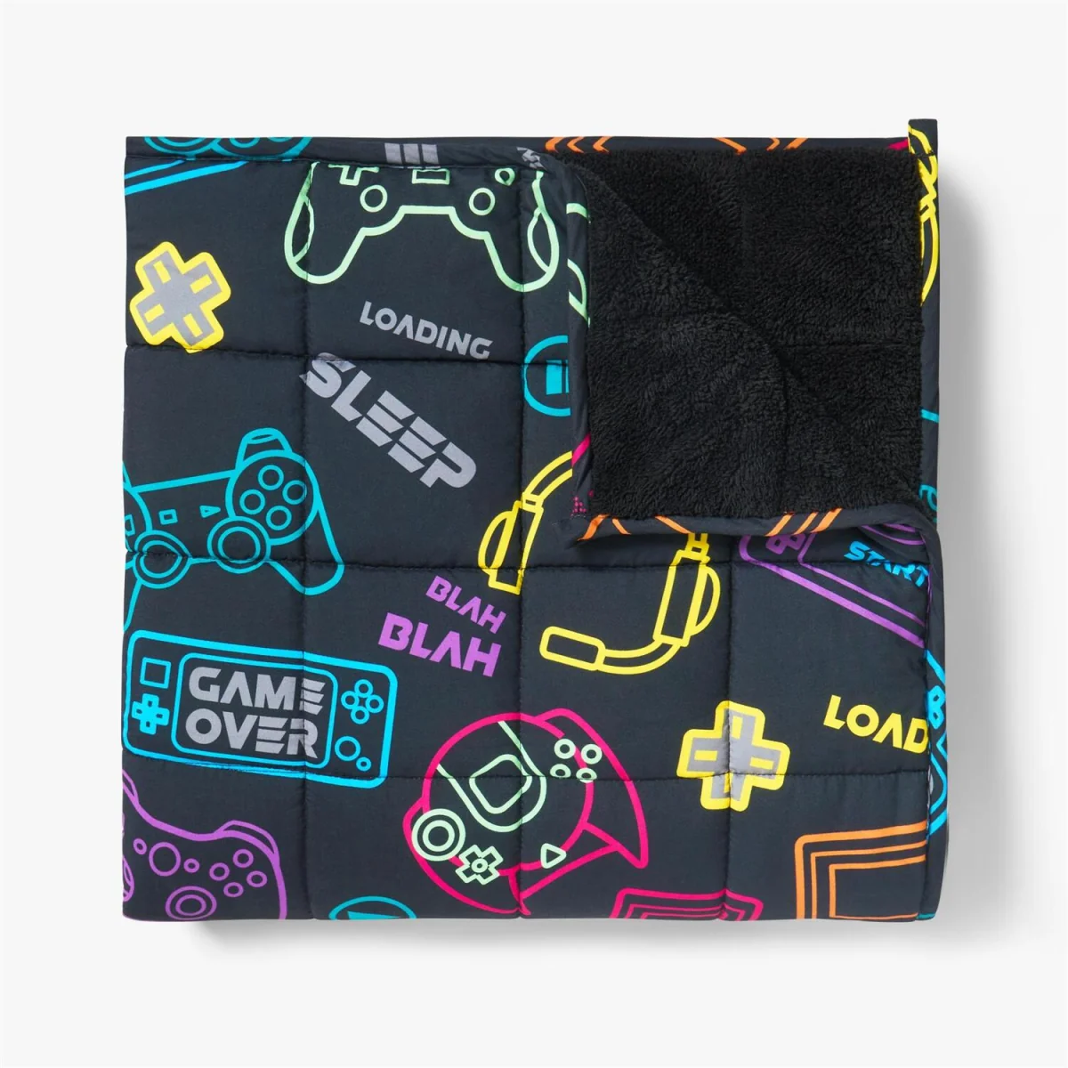 OHS Kids Gaming Print Weighted Blanket - Black – image 2
