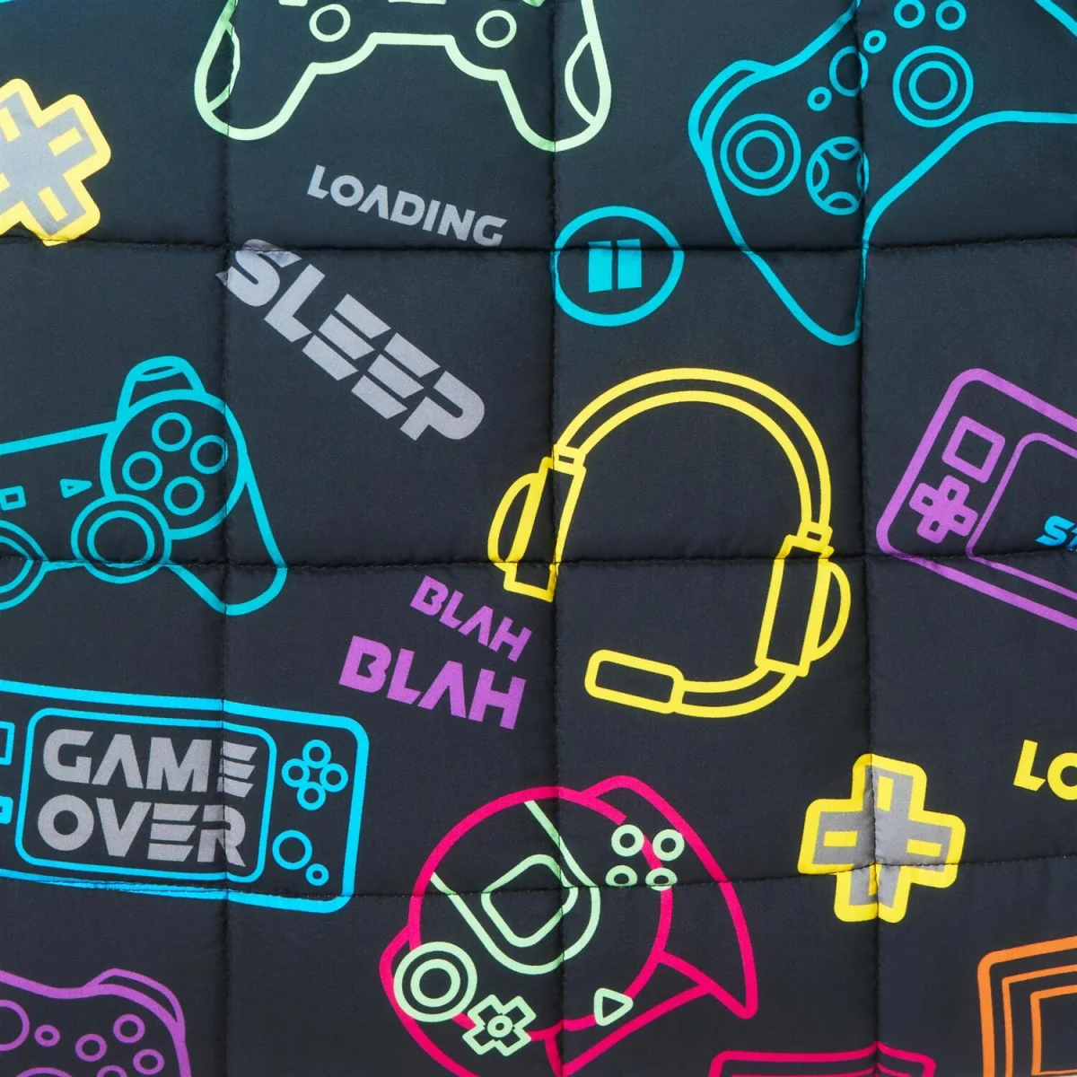 OHS Kids Gaming Print Weighted Blanket - Black – image 5