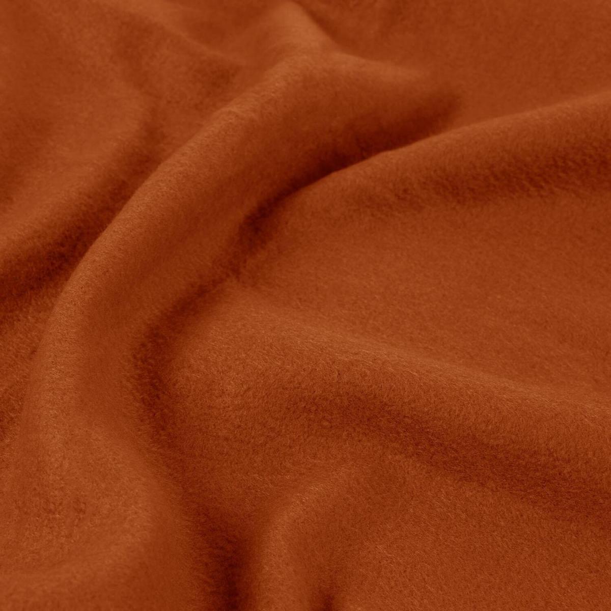 Warm Soft Plain Fleece Throw Over Blanket - Rust / 150cm / 125cm – image 3