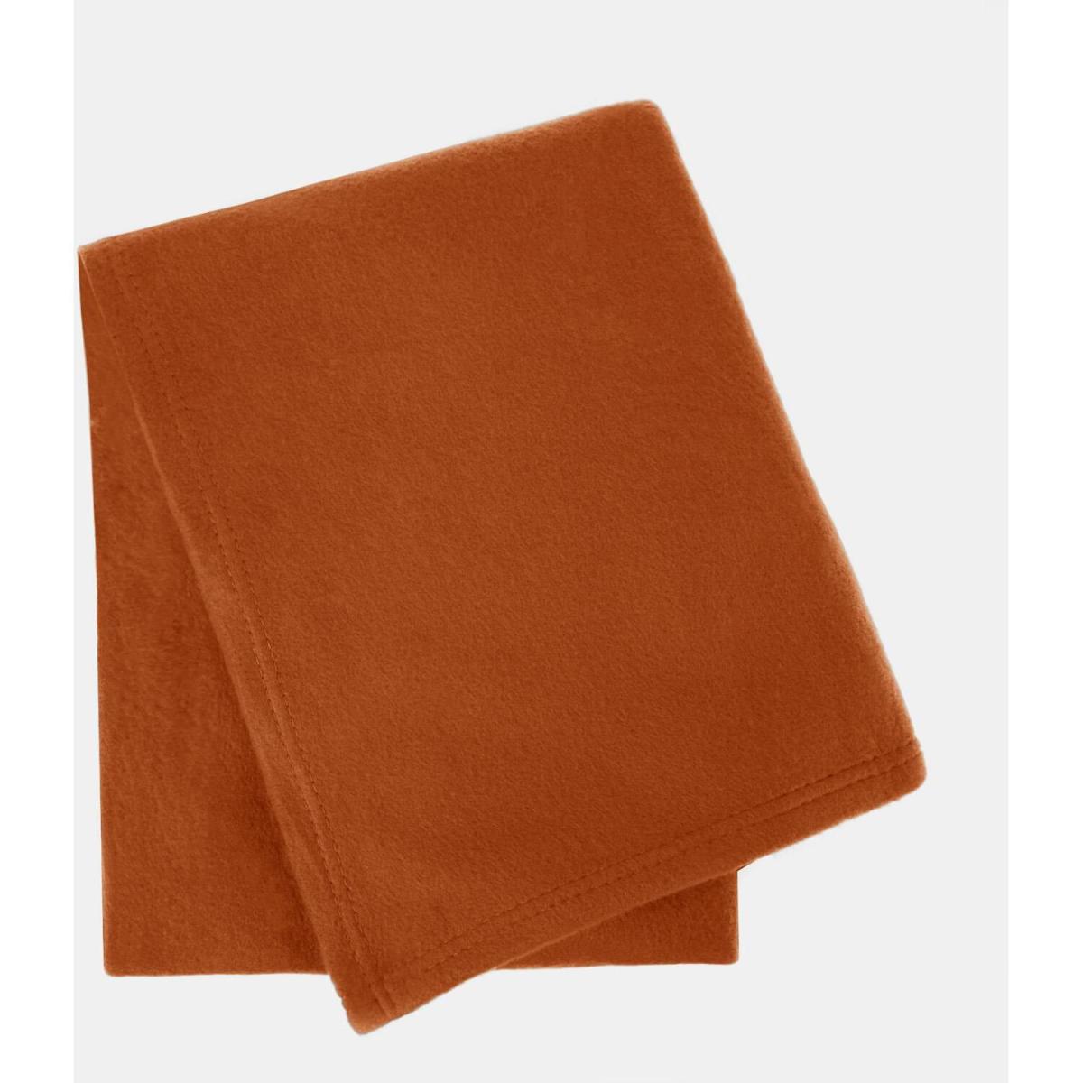 Warm Soft Plain Fleece Throw Over Blanket - Rust / 150cm / 125cm – image 4