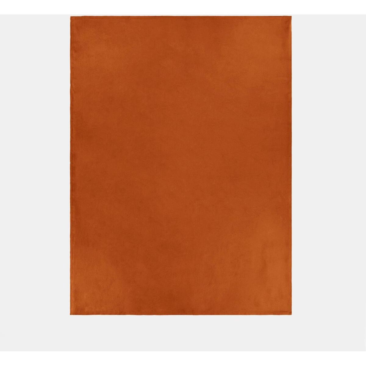 Warm Soft Plain Fleece Throw Over Blanket - Rust / 150cm / 125cm – image 5