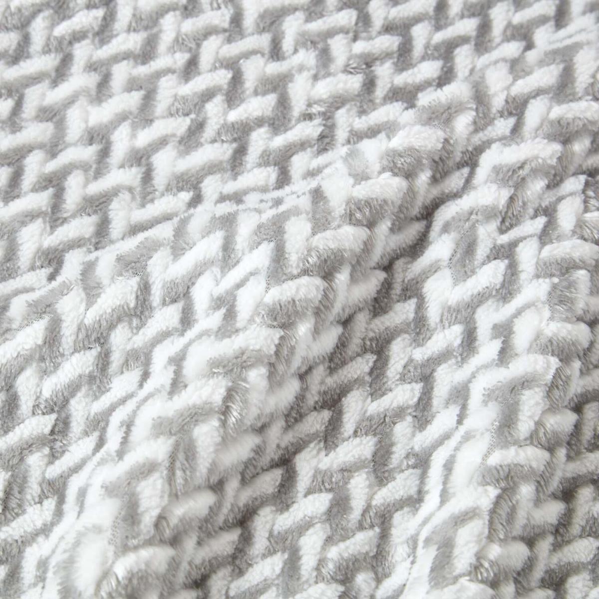 Homescapes Mora Faux Fur Velvet Throw - Grey / 200cm – image 3