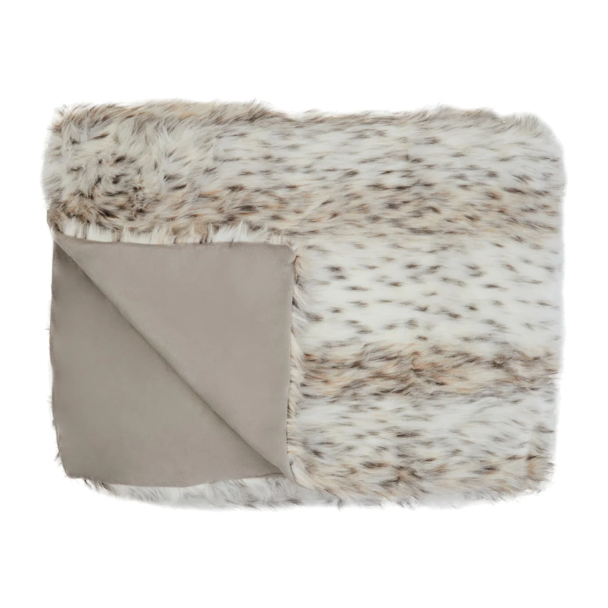 Bosie Lamina Animal Print Fur Throw - Natural – image 1