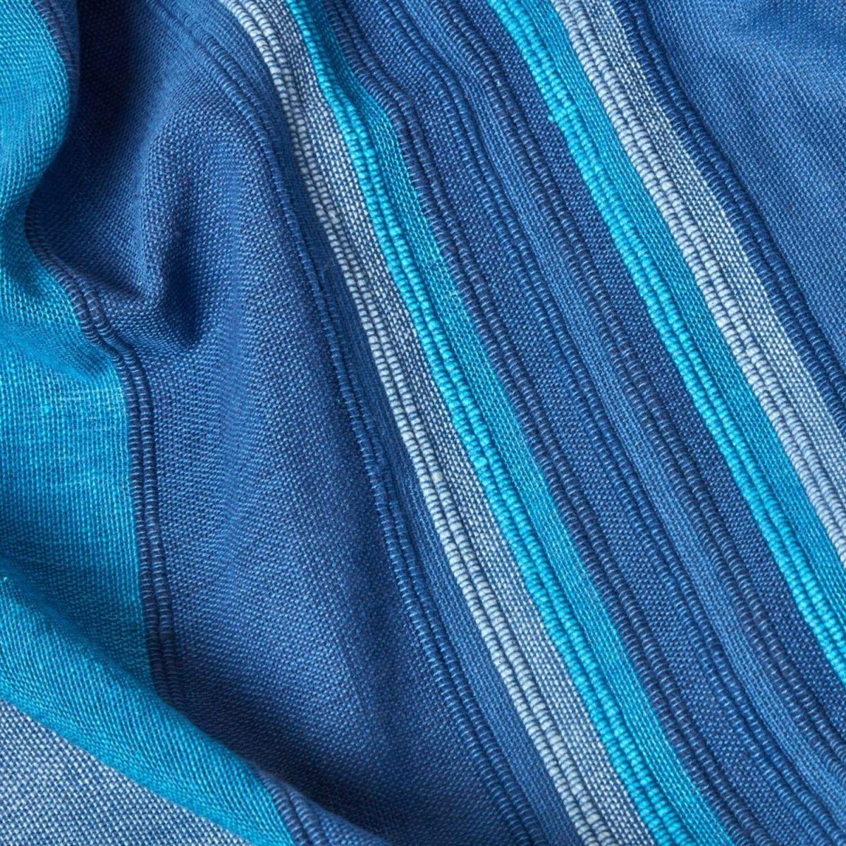 Cotton Morocco Striped Blue Throw - Blue / Large – image 5