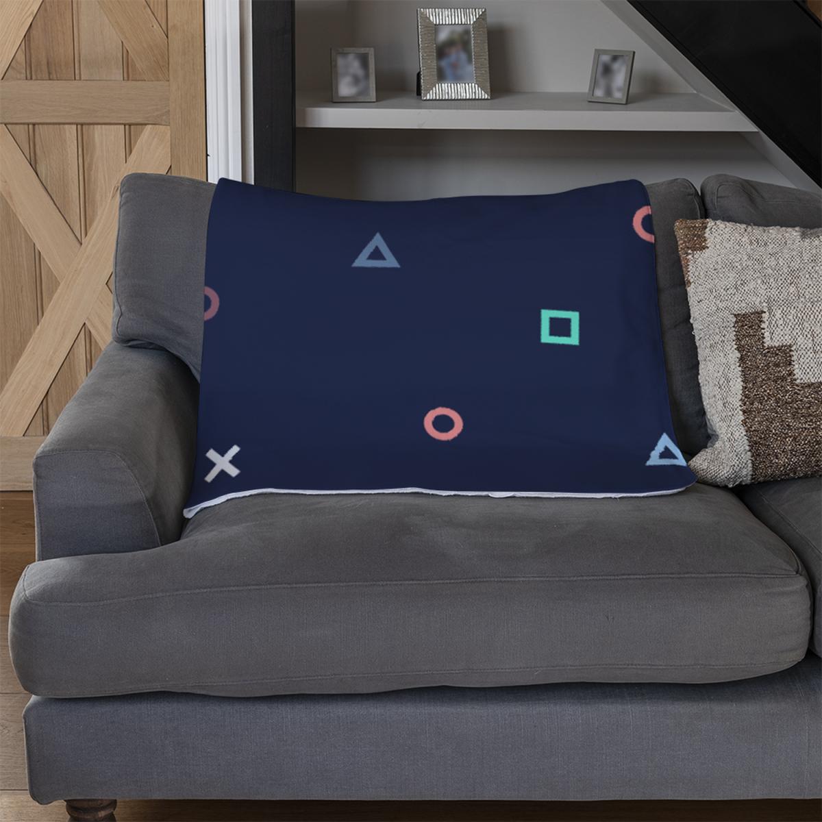 Hipster Pattern Blanket - Blue – image 3