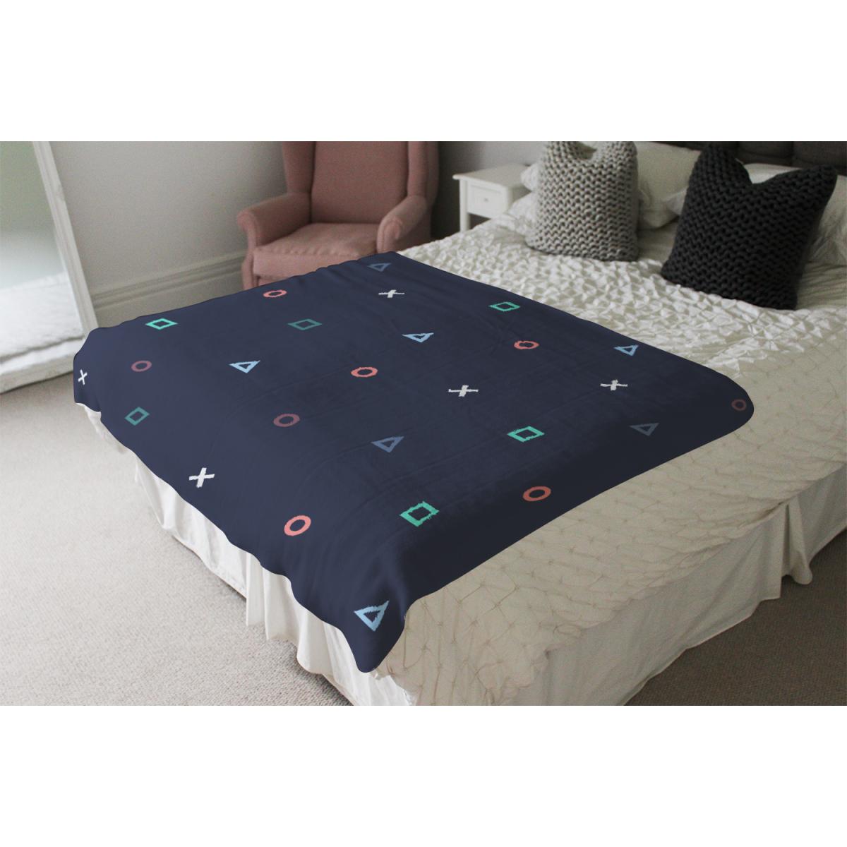 Hipster Pattern Blanket - Blue – image 4