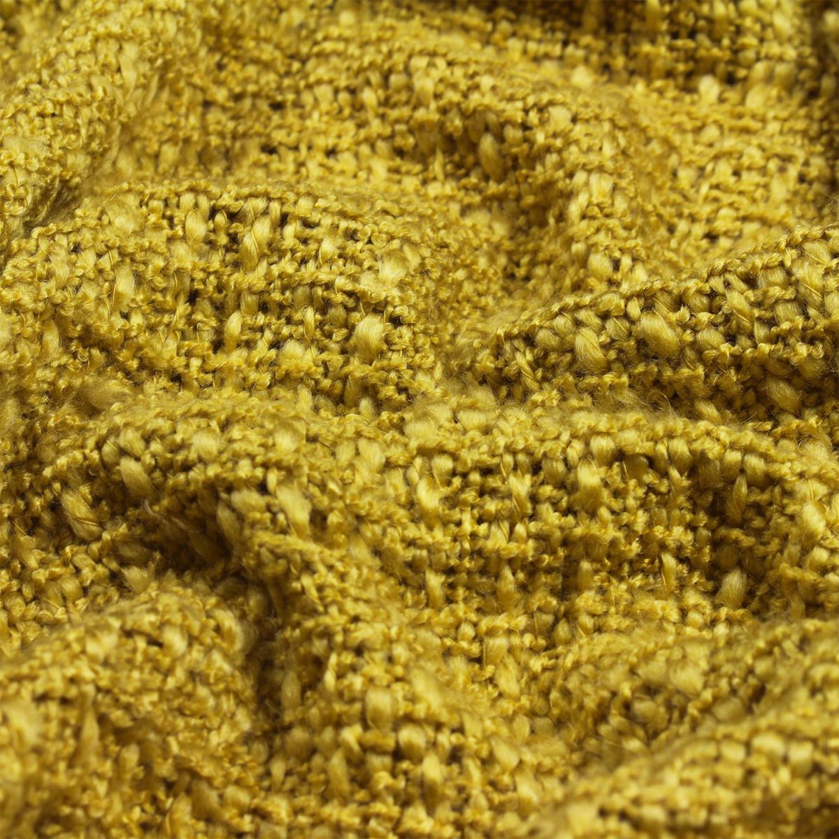 Plain Fringed Throw - Ochre – image 3