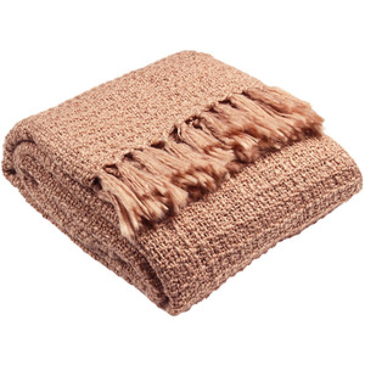 Plain Fringed Throw - Ochre – image 6