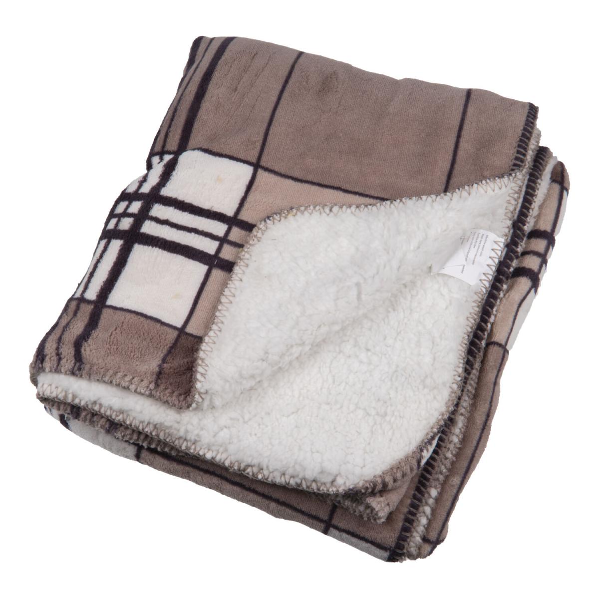 Check Fleece With Sherpa Throw – image 4
