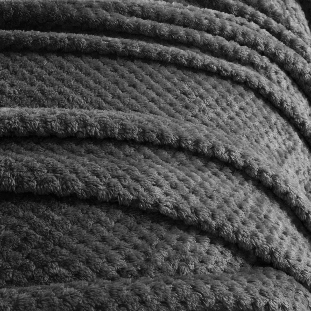 Luxury Large Waffle Honeycomb Mink Throw - Black / 200cm – image 3