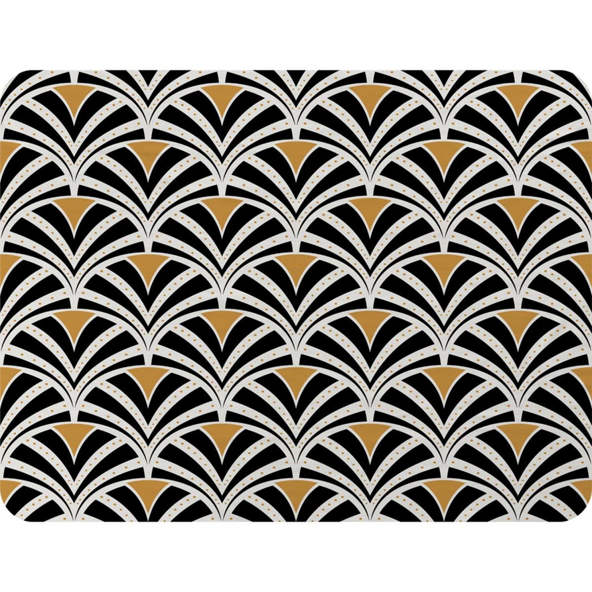 Black  Gold Shells Geometric Blanket - Black – image 2