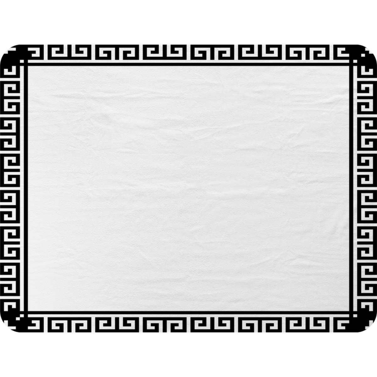 Greek Key Border Frame Blanket - Black – image 2