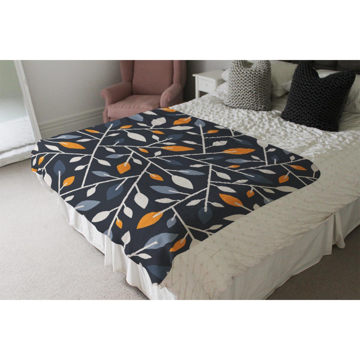Geometric Abstract Blanket - Blue – image 3