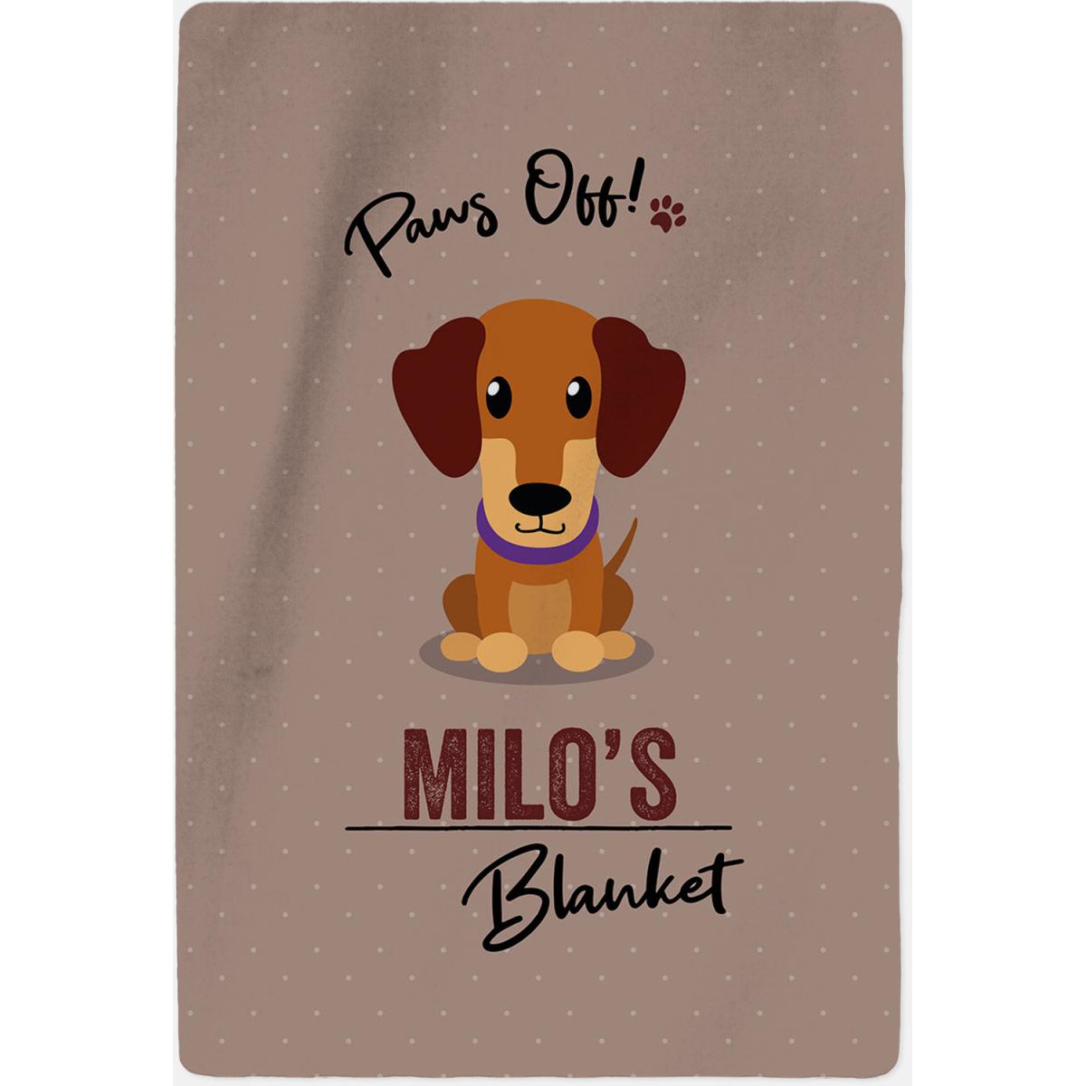 Personalised Caramel Dachshund Blanket - Paws Off – image 2