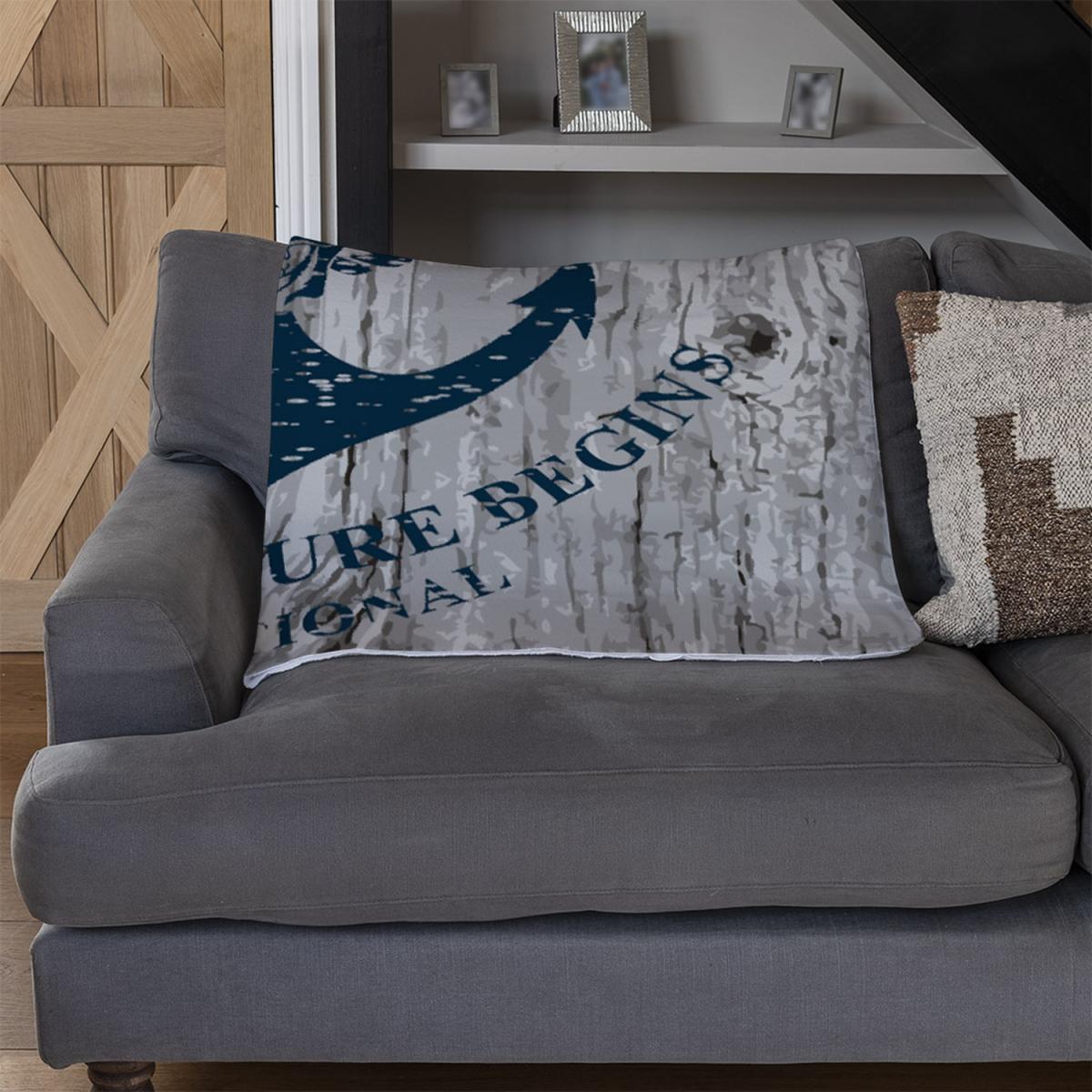 Anchor Print On Wood Blanket – image 3