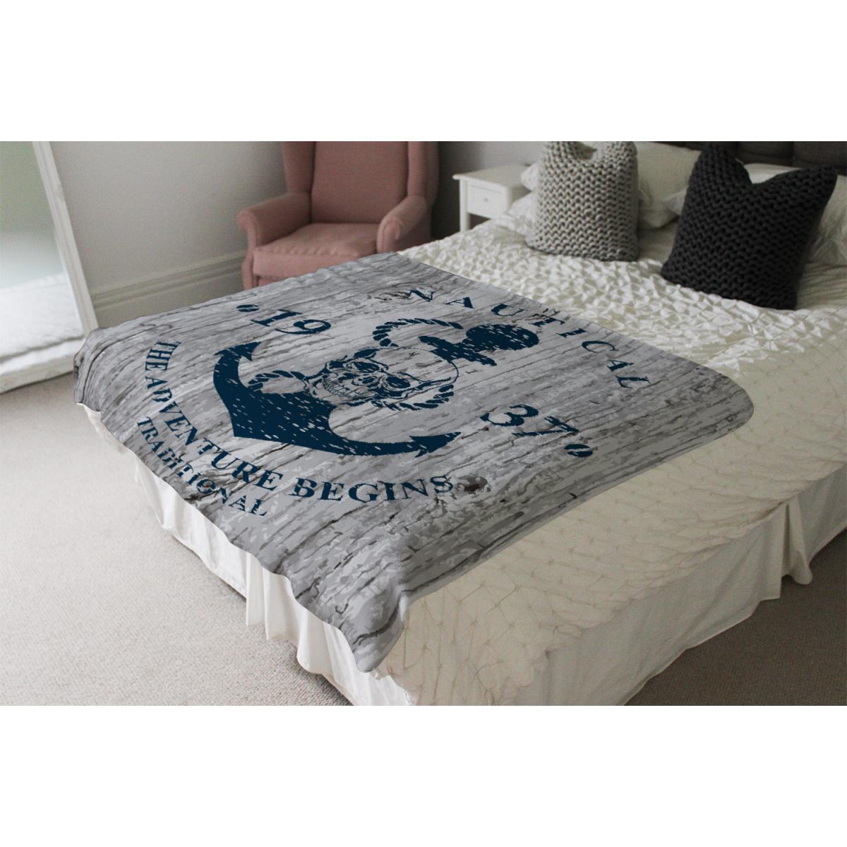 Anchor Print On Wood Blanket – image 4