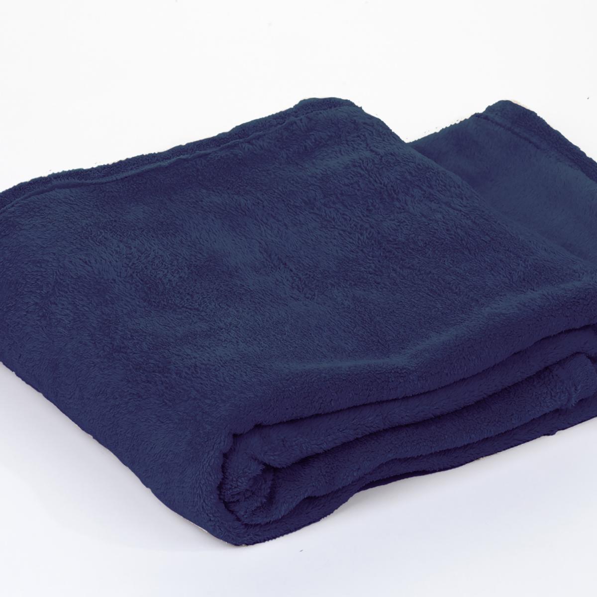 Microfleece Throw - Navy – image 2