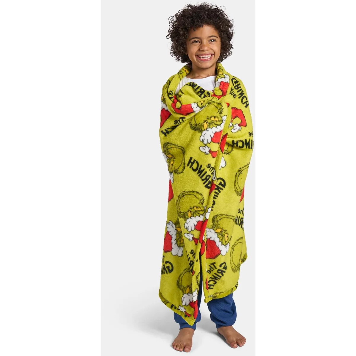 OHS Fleece Grinch Print Throw - Green – image 4