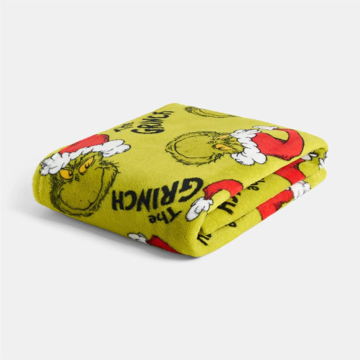 OHS Fleece Grinch Print Throw - Green – image 5