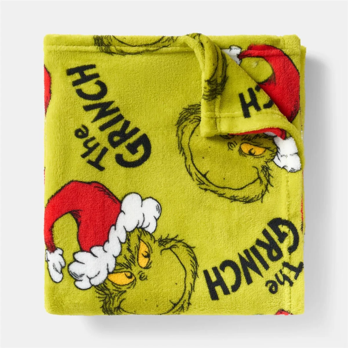 OHS Fleece Grinch Print Throw - Green – image 6