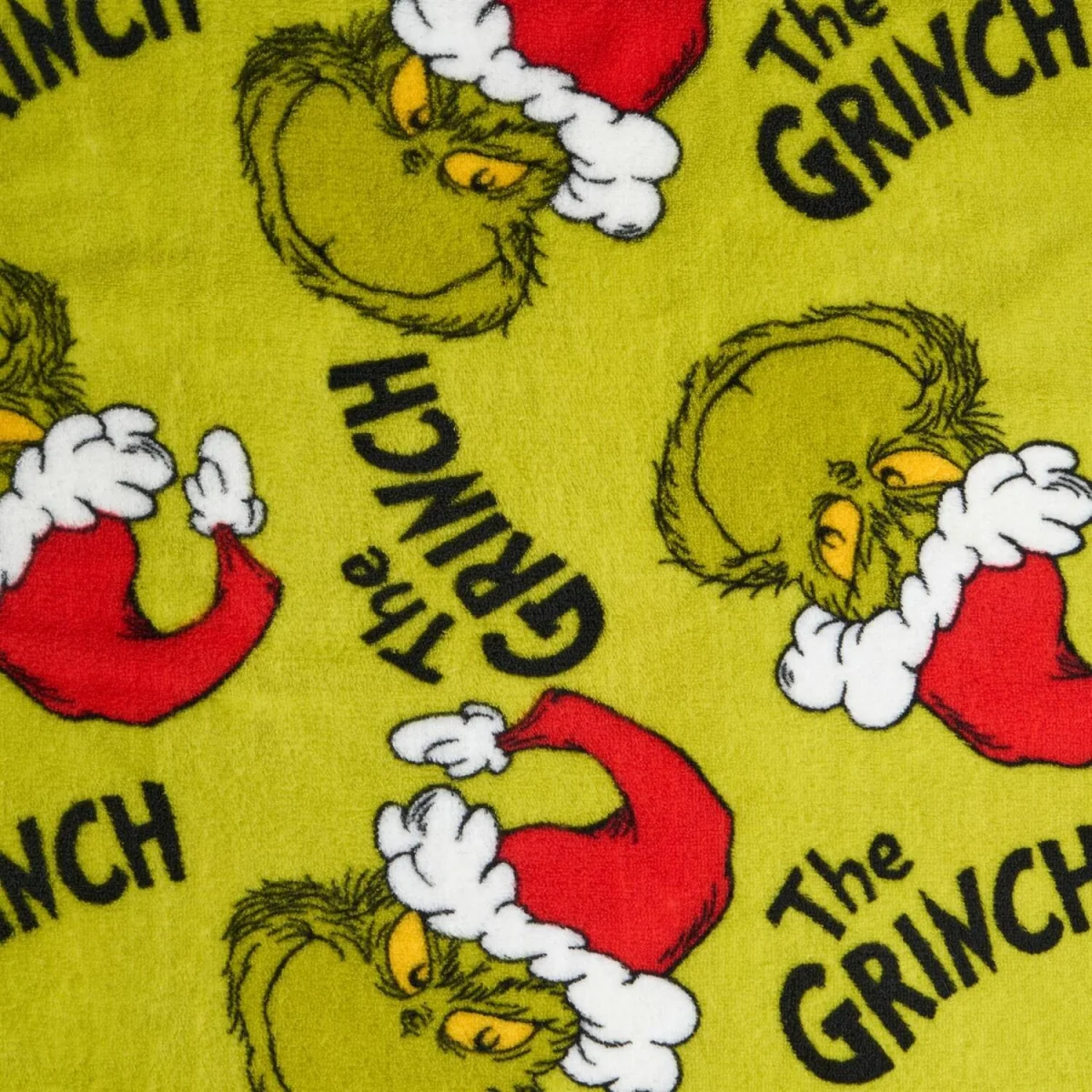OHS Fleece Grinch Print Throw - Green – image 7
