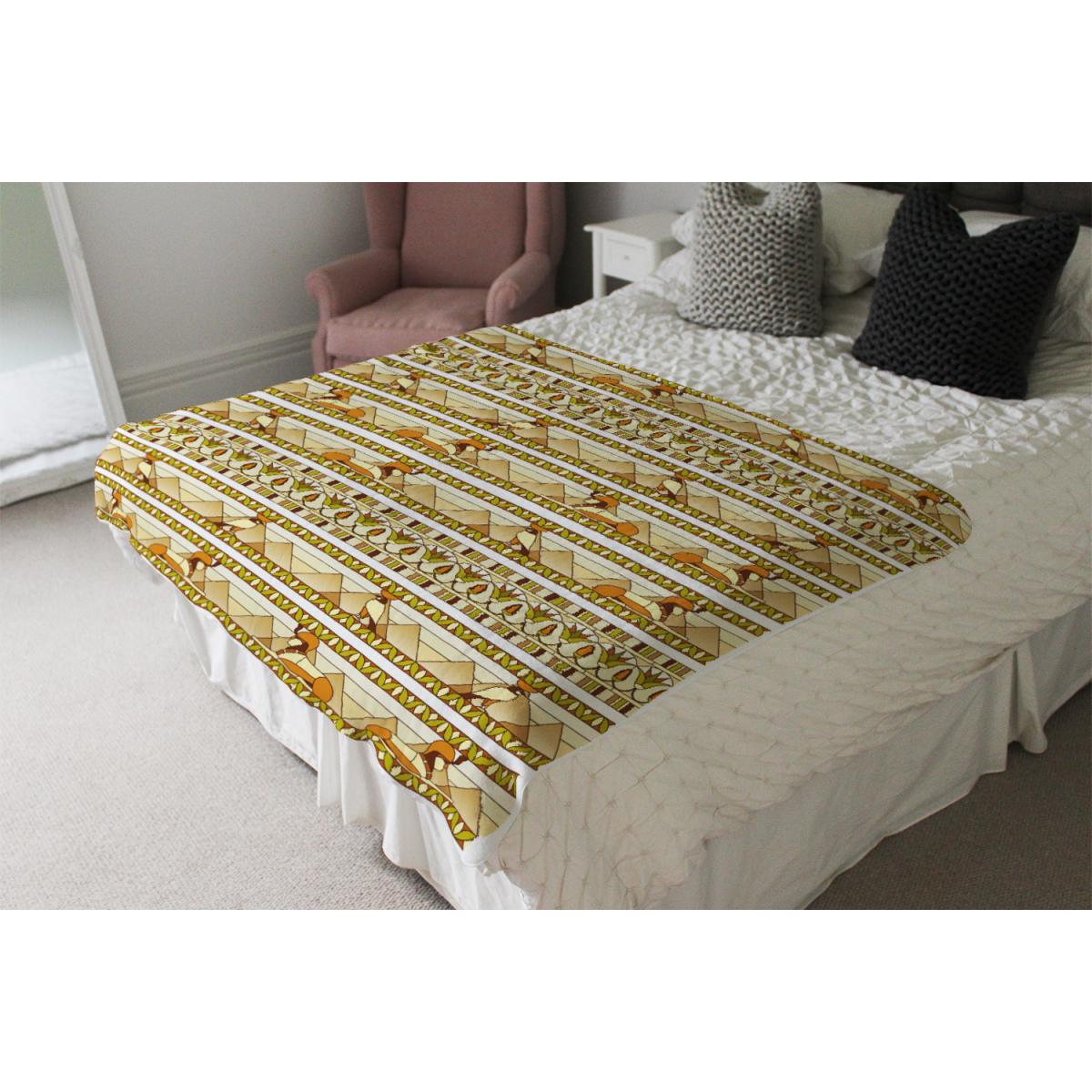 Ornament Of Ancient Egypt To The Frescoes Blanket - Yellow – image 4