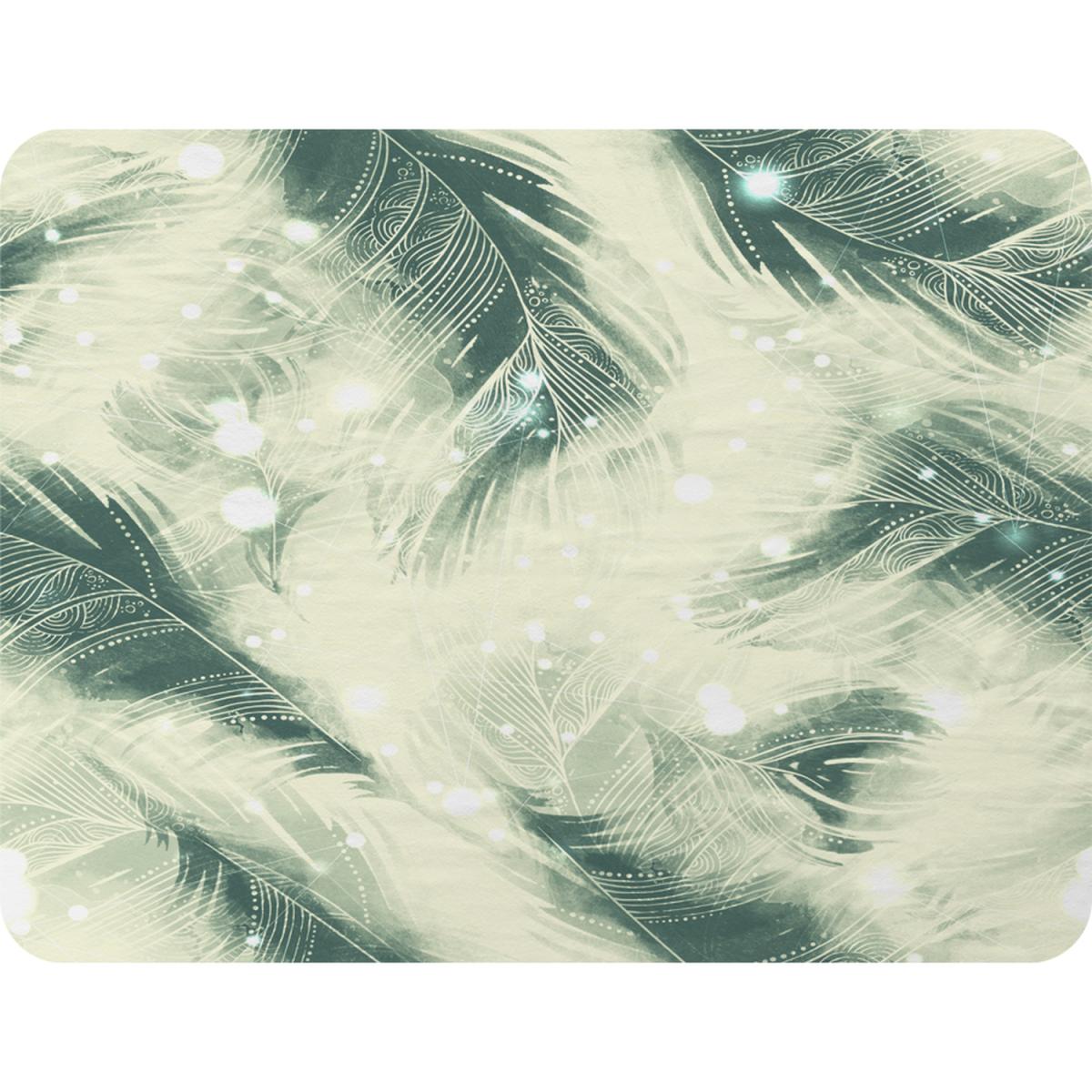 Feathers Fantastic Birds With Decorative Ornaments Blanket - Green – image 2