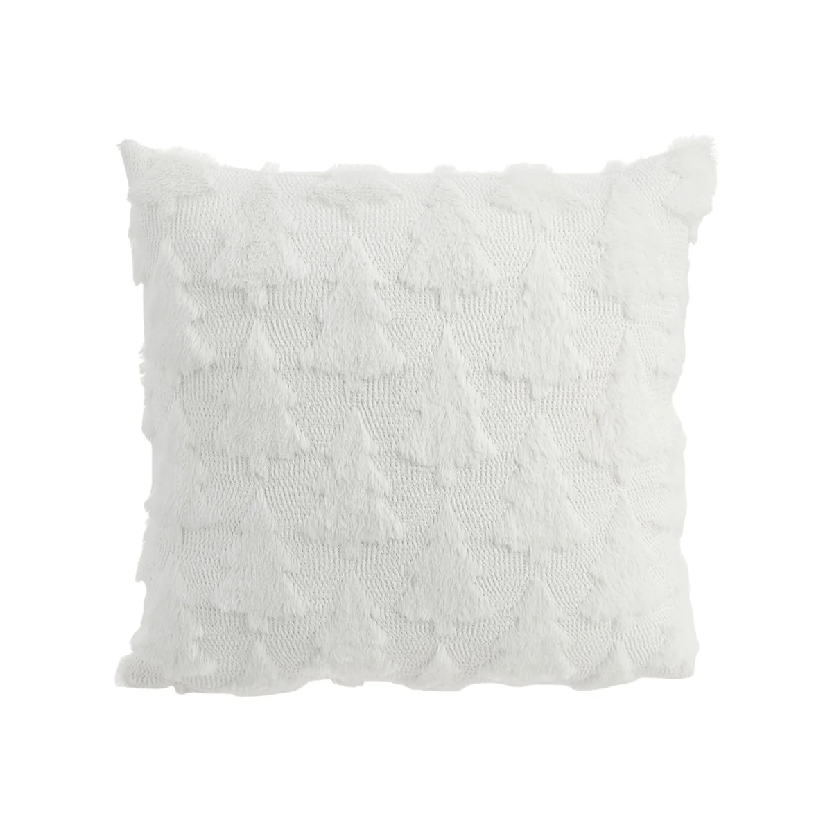 Cozy Soft Plush Throw Pillow Cushion Cover - White