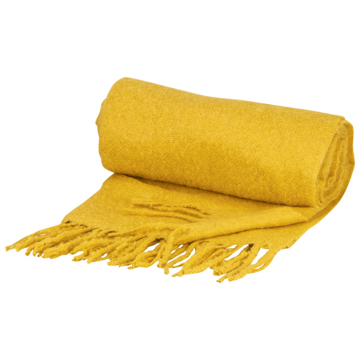 Blenheim Faux Mohair Throw - Mustard – image 2