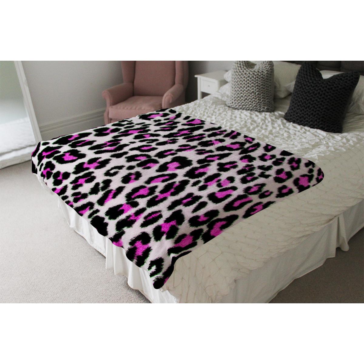 Pink Fluffy Leopard Blanket - Pink – image 4