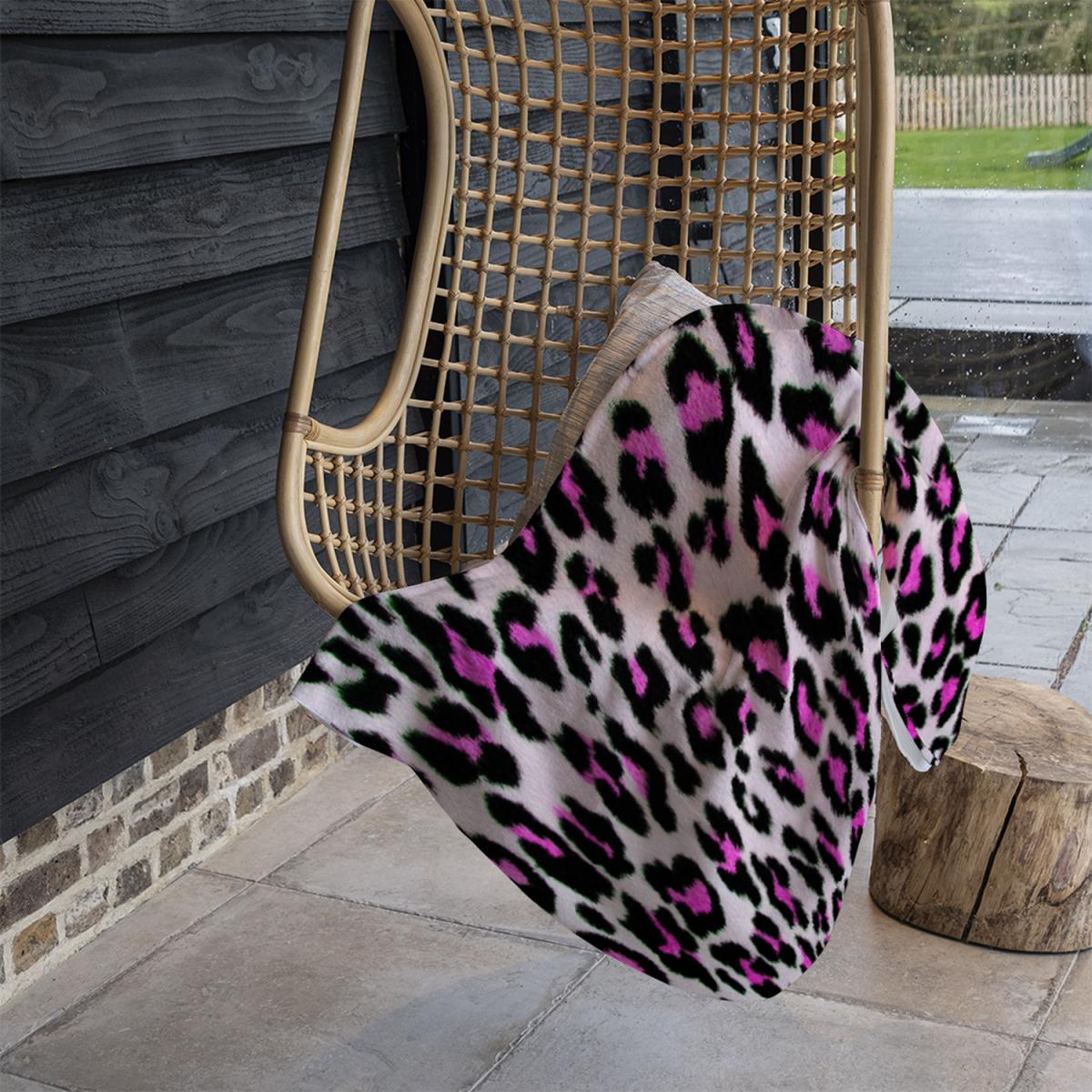 Pink Fluffy Leopard Blanket - Pink – image 1