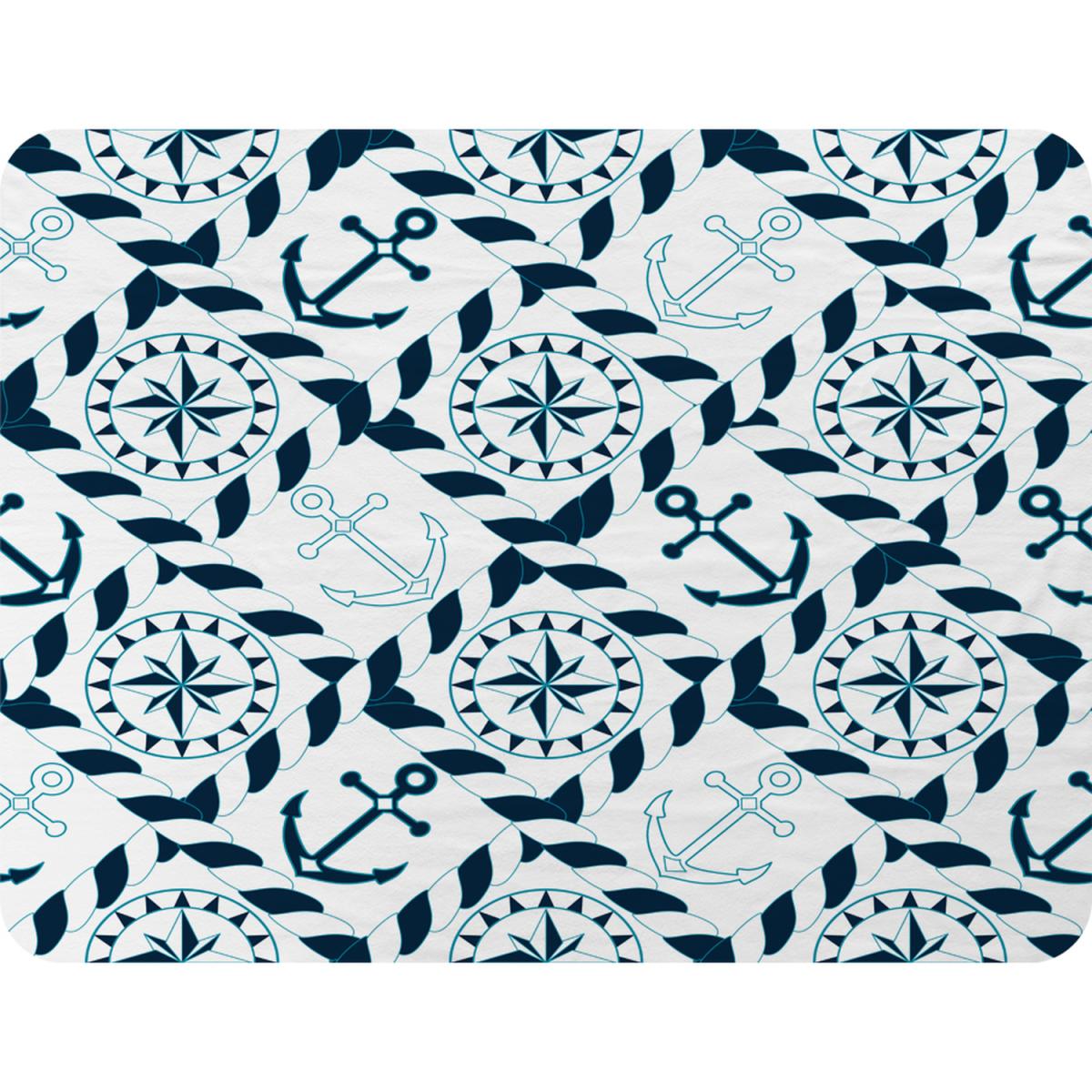 Blue Nautical Elements Blanket - Blue – image 2