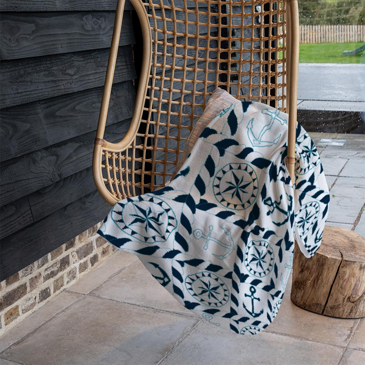 Blue Nautical Elements Blanket - Blue – image 1