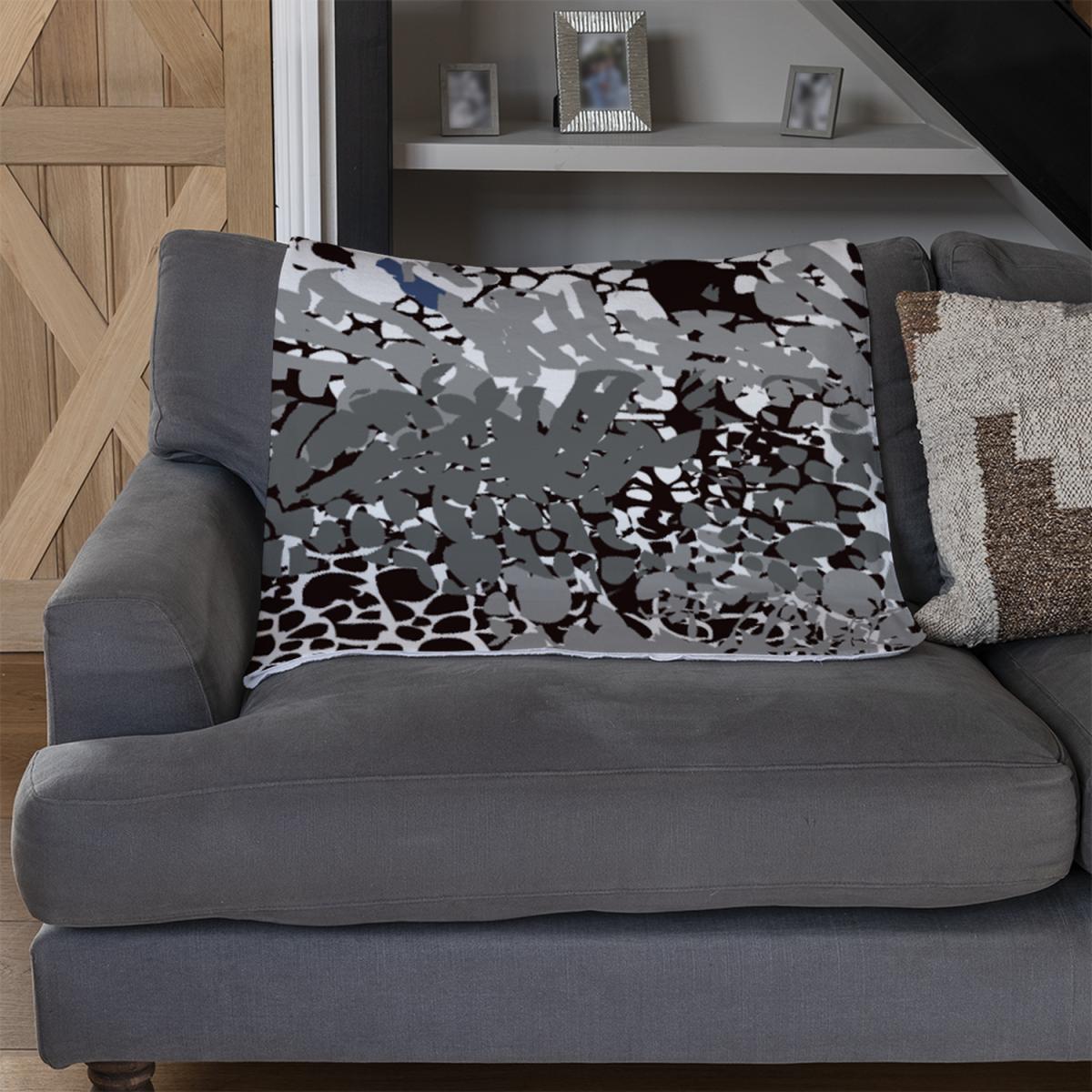 Mixed Animal Print Blanket - Blue – image 3