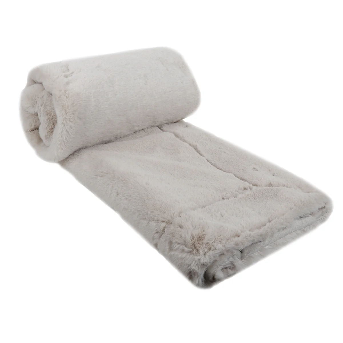 Rabbit Faux Fur Throw - Grey / Large – image 15