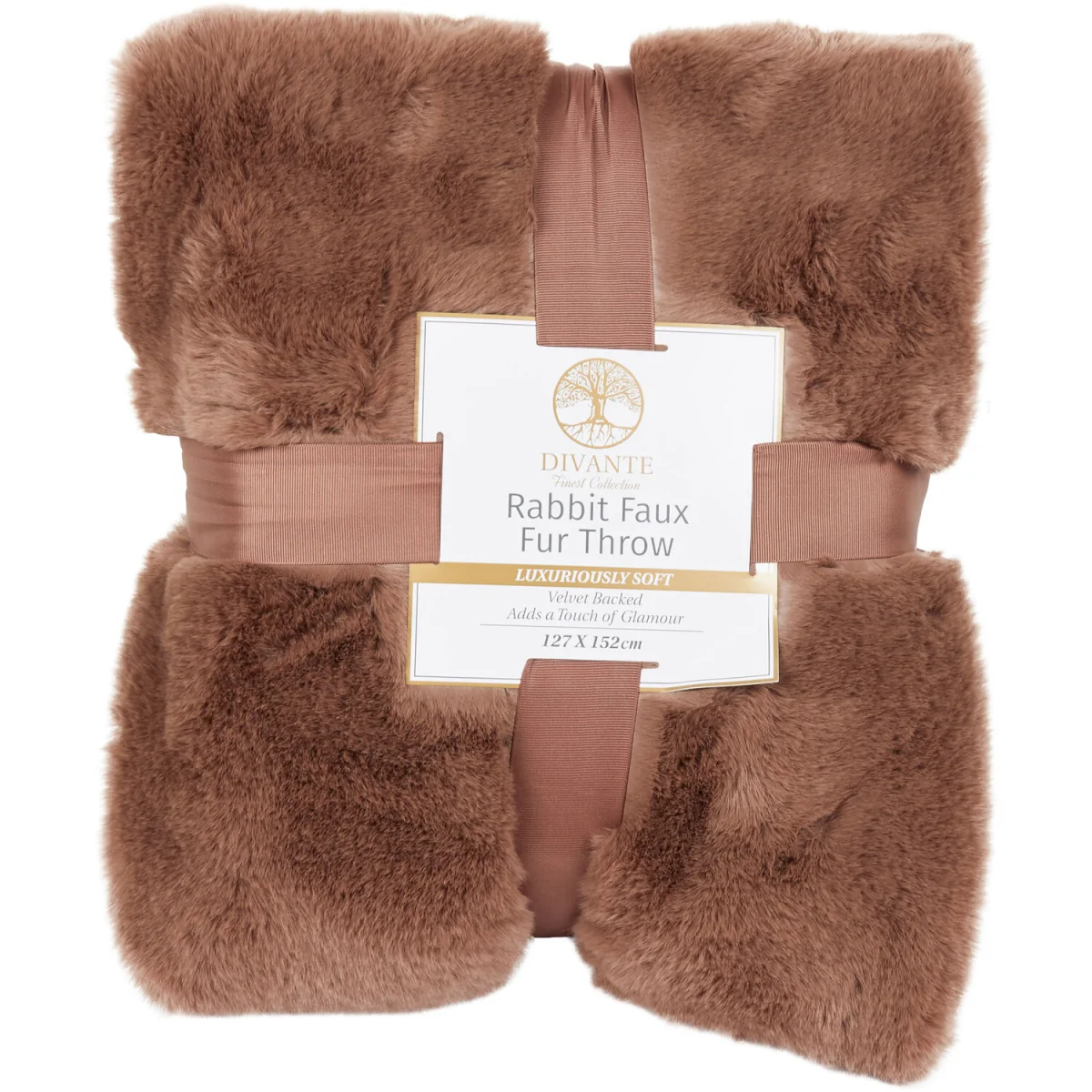 Rabbit Faux Fur Throw - Grey / Large – image 17