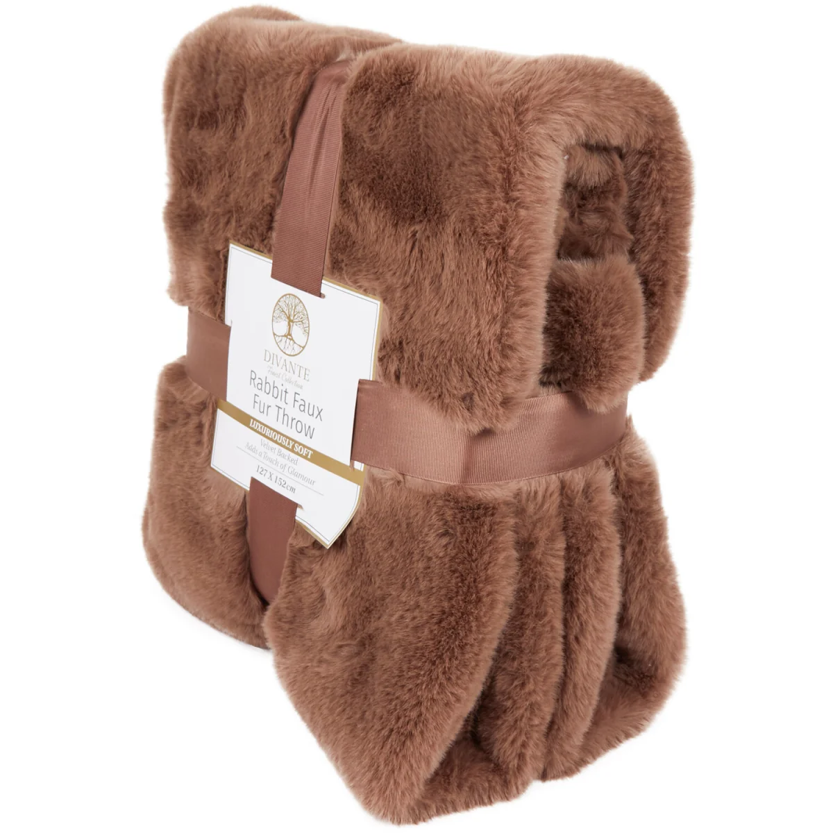 Rabbit Faux Fur Throw - Grey / Large – image 18