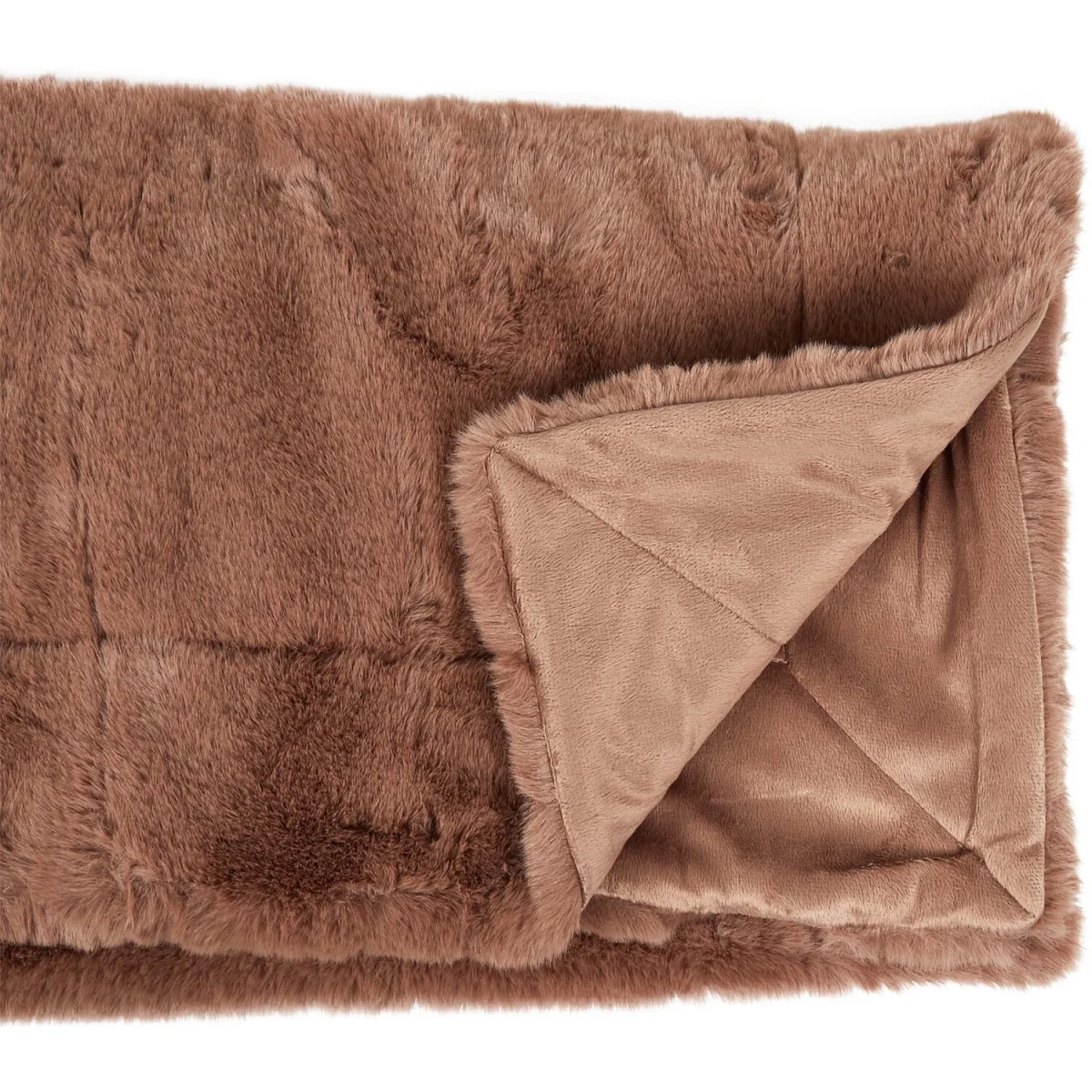 Rabbit Faux Fur Throw - Grey / Large – image 20