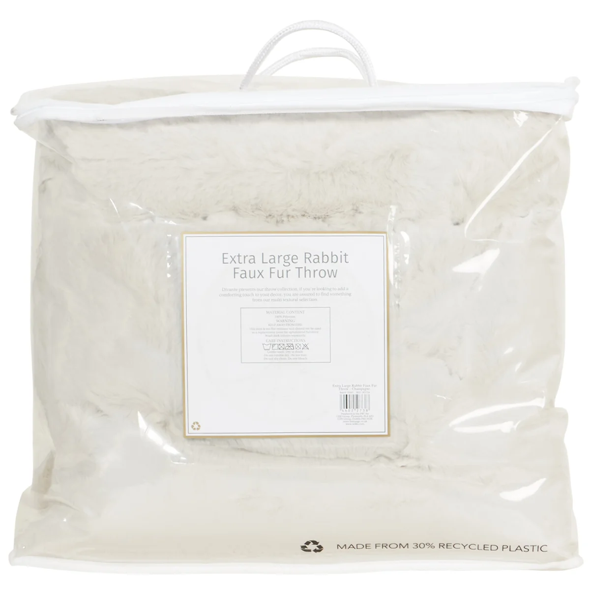 Rabbit Faux Fur Throw - Grey / Large – image 22