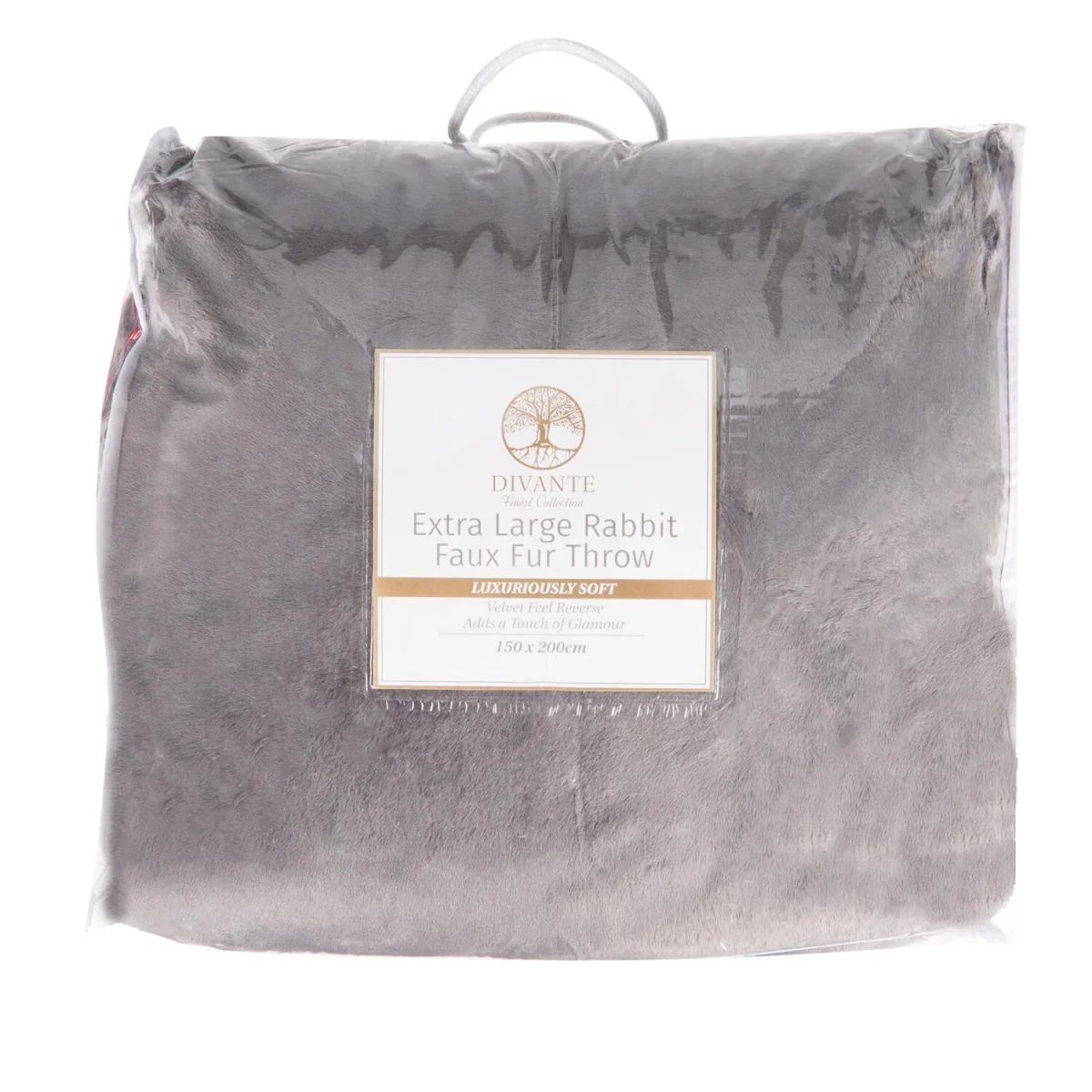 Rabbit Faux Fur Throw - Grey / Large – image 25